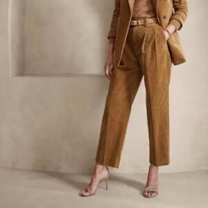 Banana republic pleated corduroy pant size 2 Petite